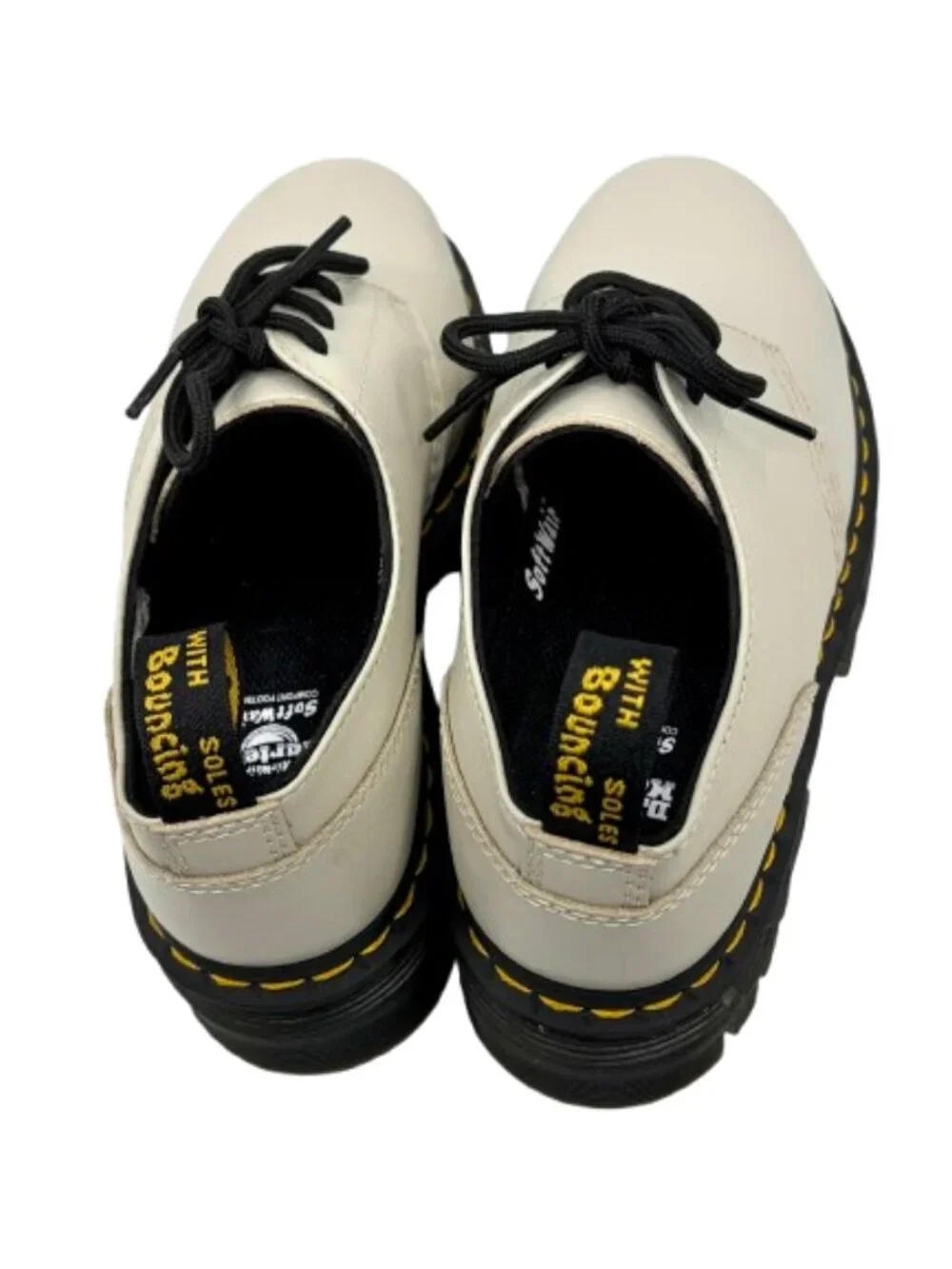 DR MARTENS~Audrick Napa Leather Platform Oxford Derby Shoes Sz 8 LIKE NEW Taupe